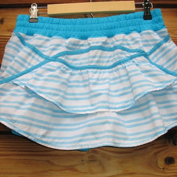 Lululemon Run: Track Attack Skirt Twin Stripe Spry Blue / Spry Blue - Picture 7 of 10